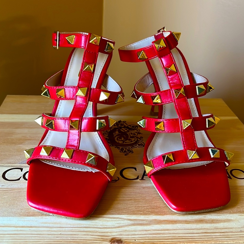 Red Spikes Heels